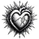 heartagram tattoo design idea