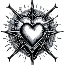 heartagram tattoo design idea