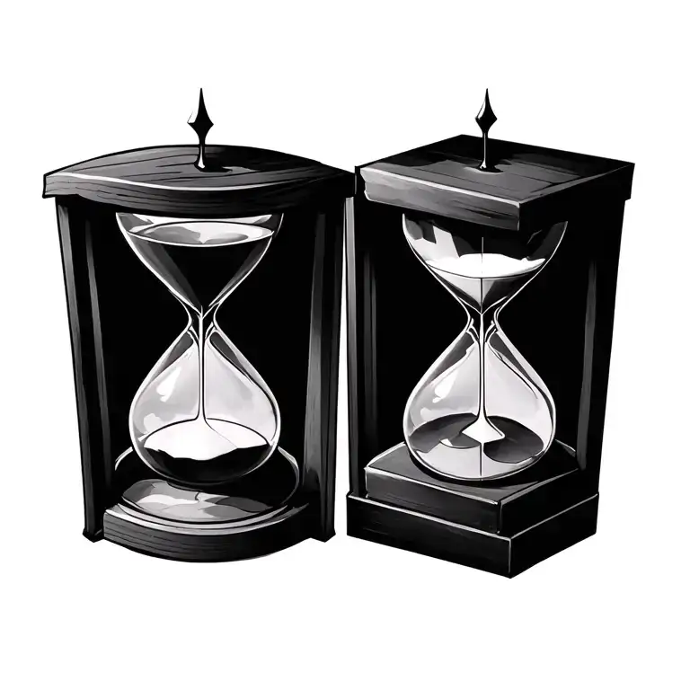 hourglass tattoo design idea