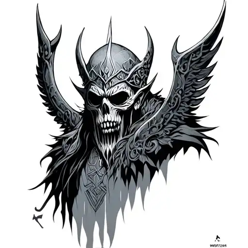 lich king tattoo design idea