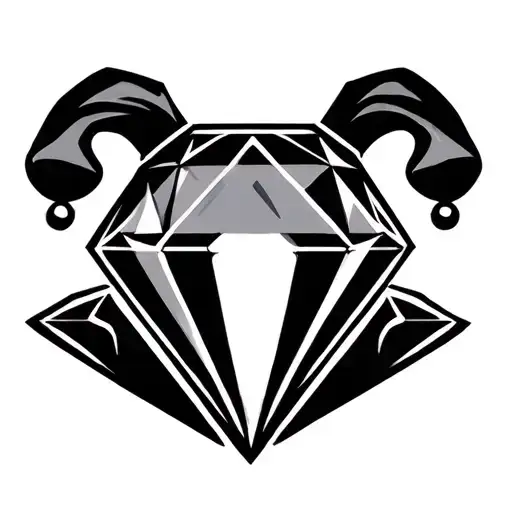 Harley Quinn Diamond Logo tattoo design idea