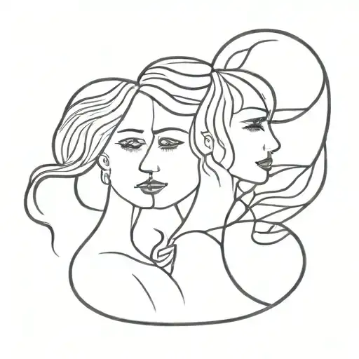 polyamory 3 woman tattoo design idea
