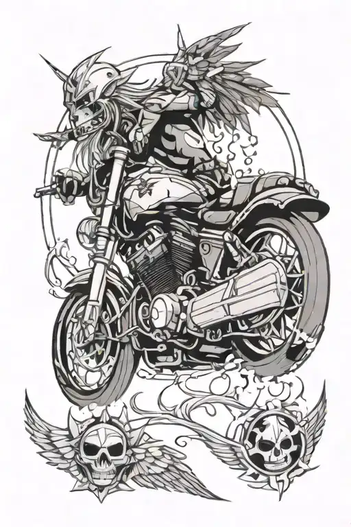 Harley Tattoo fill ideas using yugioh millennium tattoo design idea