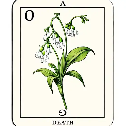 lily of the valley meaning death tarot card tattoo design idea