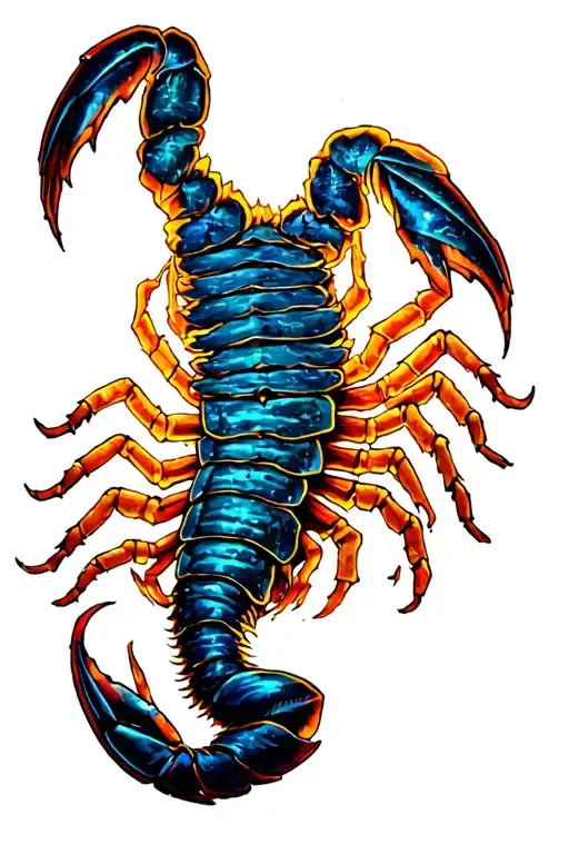 Scorpio, Army Veteran, northwest wilderness scene inspired tattoo design idea