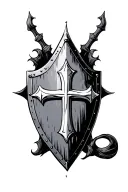knights templar shield tattoo design idea