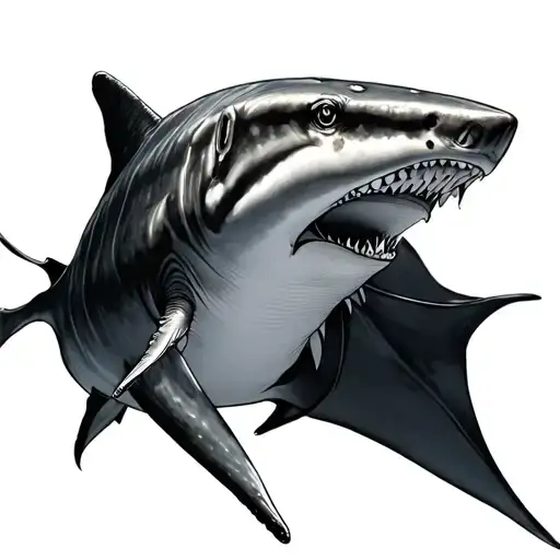 Whale Shark And Manta Ray tattoo design idea