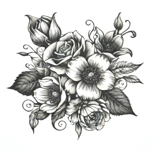 let them flowers tattoo design idea