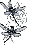 geometry lightcodes tiny dragonfly lower arm  tattoo design idea