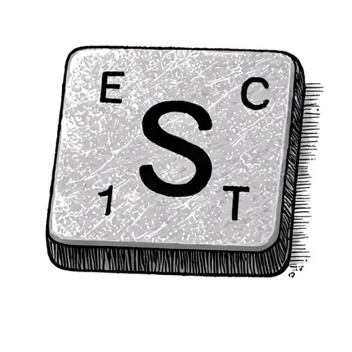 Scrabble Tile tattoo design idea