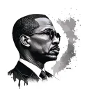Malcolm x tattoo design idea