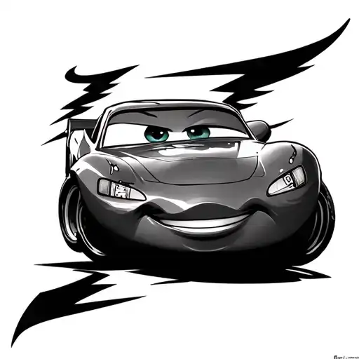lightnig mcqueen tattoo design idea
