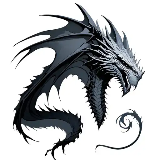 bahamut final fantasy tattoo design idea