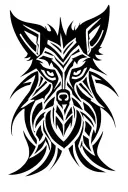 Aztec wolf tattoo design idea