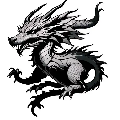 Taurus Dragon wrapped tattoo design idea