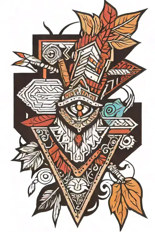 Native American Arrowhead tattoo design idea