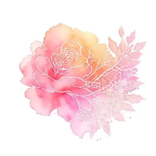 Lace Under Breast tattoo design idea