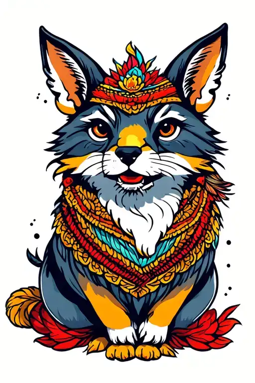 cool animal working tattoo design idea