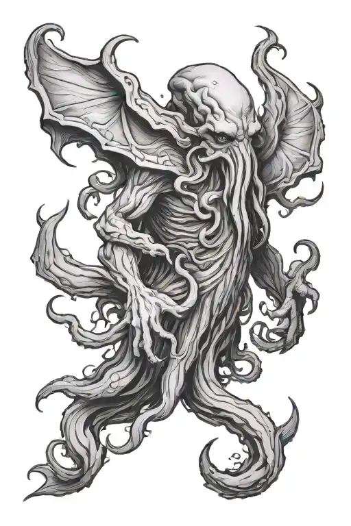 Cthulhu rising tattoo design idea