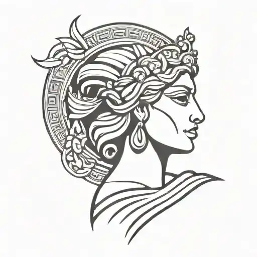 Hera Greek Goddess tattoo design idea