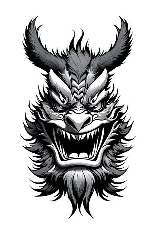 tengu mask japanese tattoo design idea