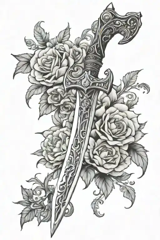 narsil sword spine tattoo tattoo design idea