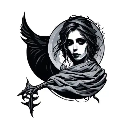 Crone tattoo design idea