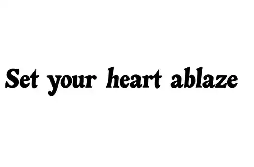 "Set your heart ablaze" tattoo design idea