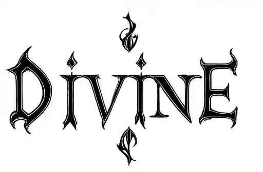 "Divine" tattoo design idea
