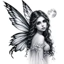 Moon Fairy tattoo design idea