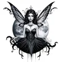 Moon Fairy tattoo design idea