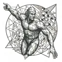 swimmer champion tattoo design idea