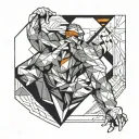 swimmer champion tattoo design idea