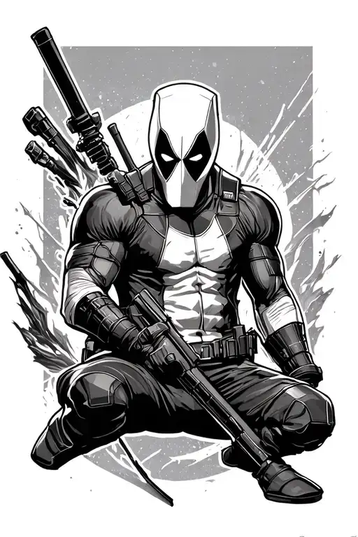 Deadpool logo cybersiglism design tattoo design idea