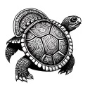 Mayan Turtle tattoo design idea