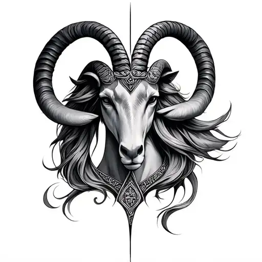 Libra and Capricorn tattoo design idea