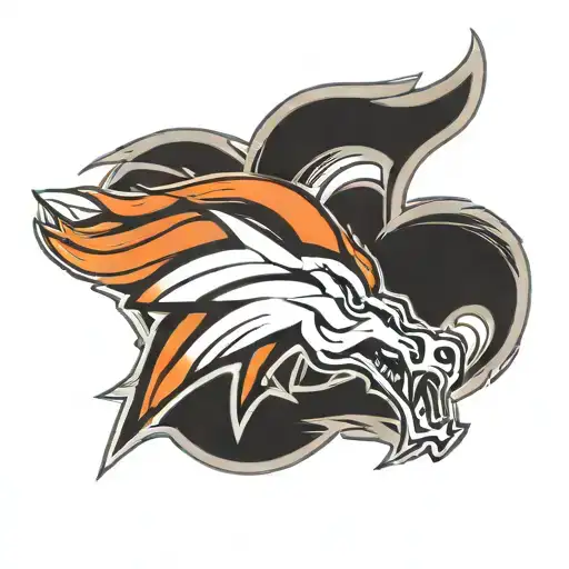 Denver Broncos D logo tattoo design idea