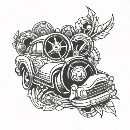 Car turbo tattoo design idea