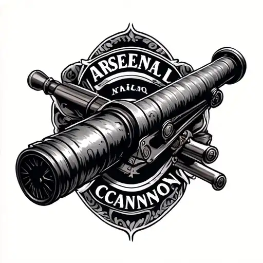 Arsenal Cannon tattoo design idea