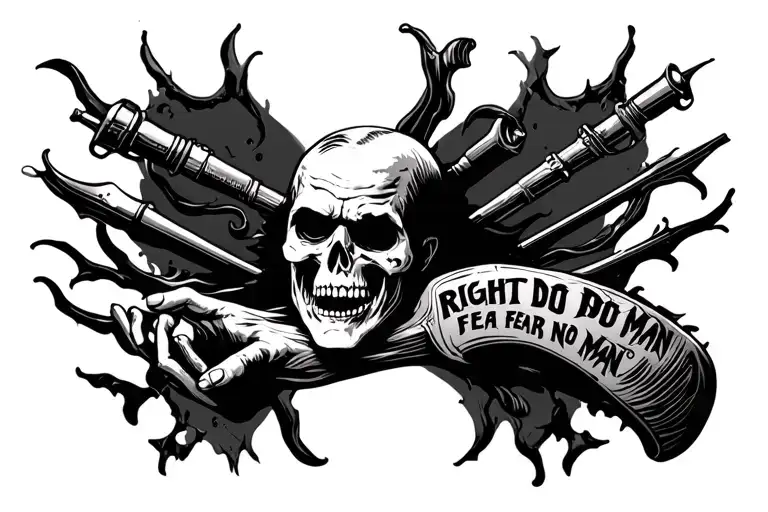 do right fear no man tattoo design idea