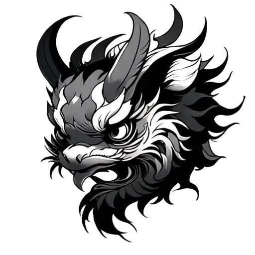 pixiu japanese half chest tattoo tattoo design idea