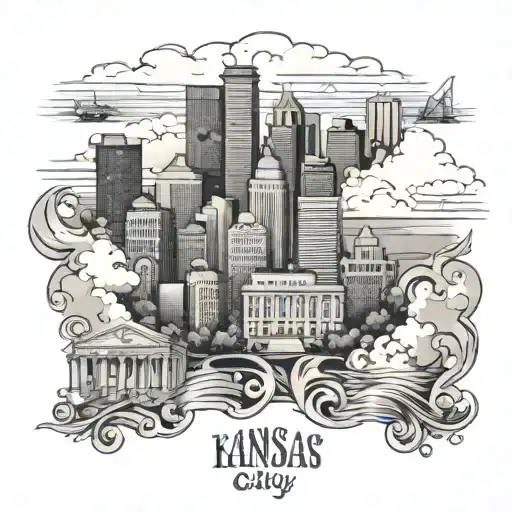 Kansas City skyline tattoo design idea