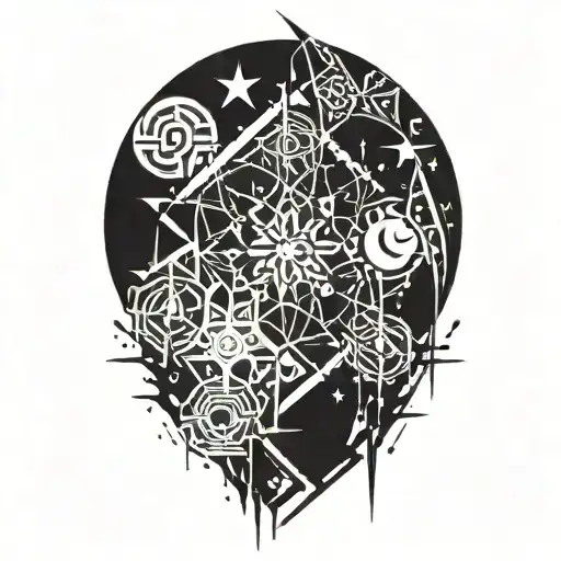 constellation of stars tattoo design idea