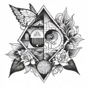 perception creates reality tattoo design idea