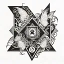 perception creates reality tattoo design idea