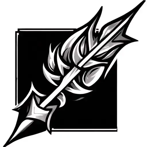 beautiful tribal arrow piercing tattoo design idea