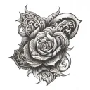 Elbow tattoo design idea