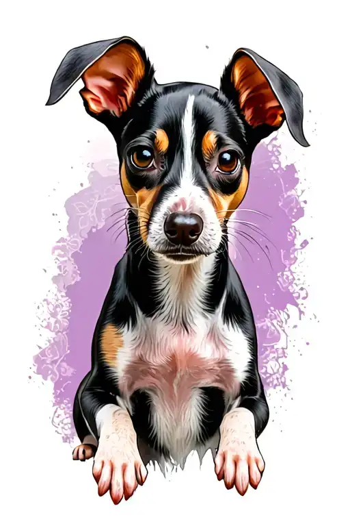 rat terrier dog tattoo design idea
