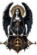 angel libra zodiac sign incorporated tattoo design idea