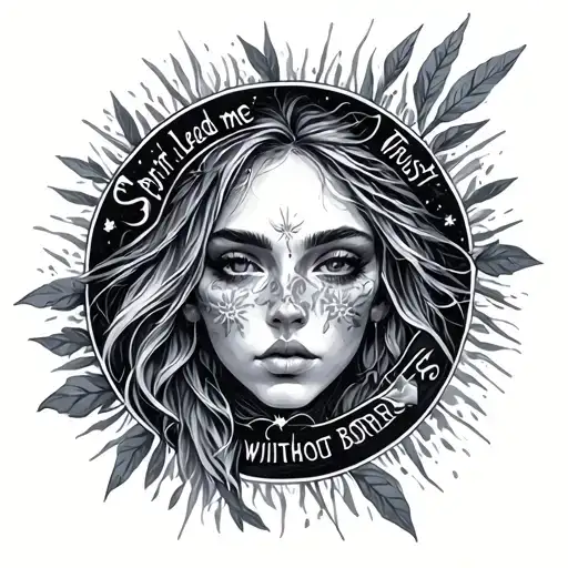 Spirit Lead Me Where My Trust Is Without Borders tattoo design idea